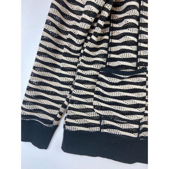 Bylyse Women's Open Front Zip Cardigan Black & Beige Size L - Picture 4 of 10